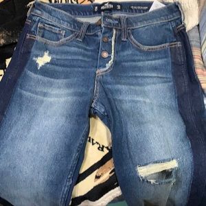 Low rise crop boyfriend pants